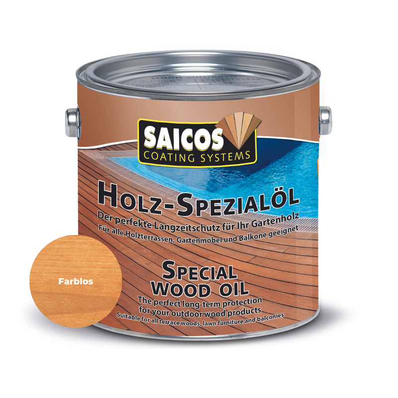 SAICOS Holz-Spezialöl – Langzeitschutz für Terrasse und Gartenmöbel (2,5L)