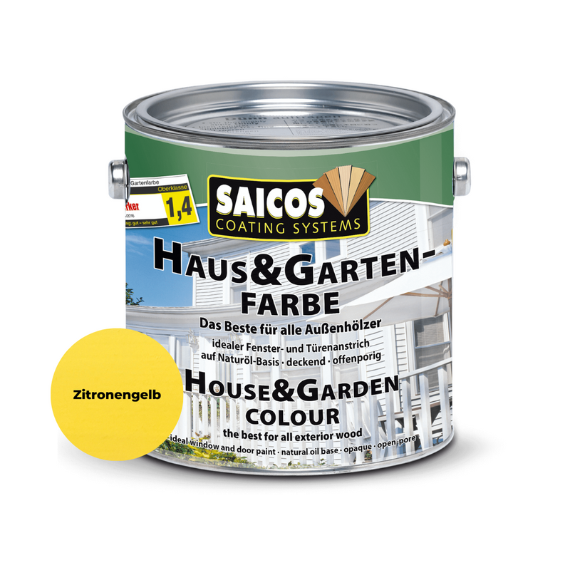 SAICOS Haus & Garten-Farbe – Wetterfester, deckender Farbanstrich für Außenhölzer (2,5L)