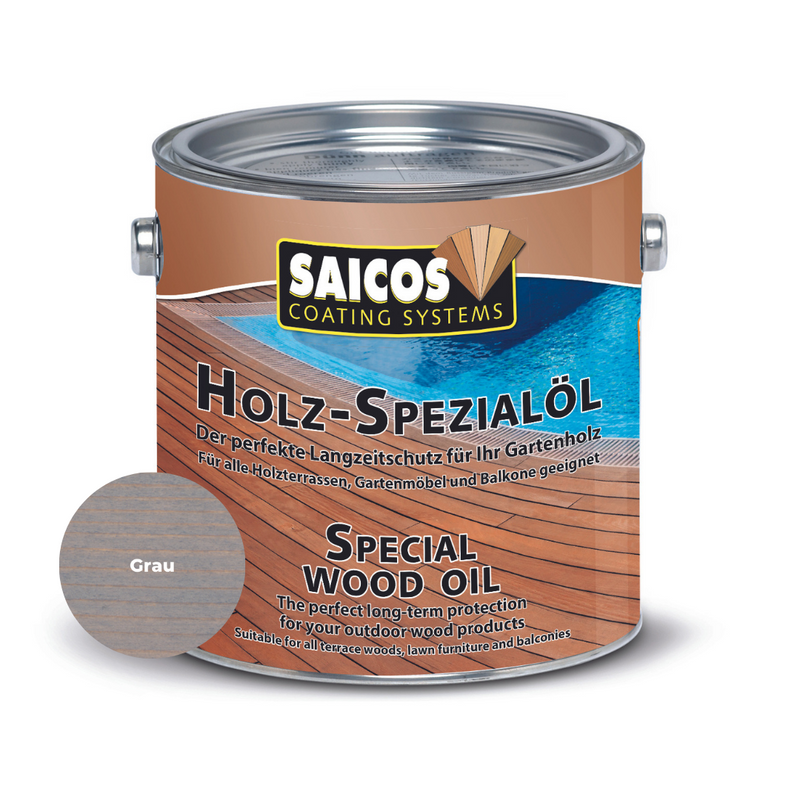 SAICOS Holz-Spezialöl – Langzeitschutz für Terrasse und Gartenmöbel (2,5L)